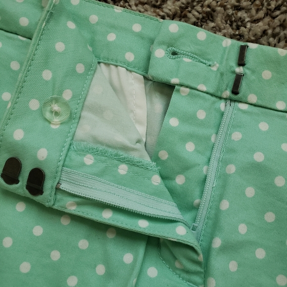 Mint Green Polka Dot Shorts - Picture 3 of 9